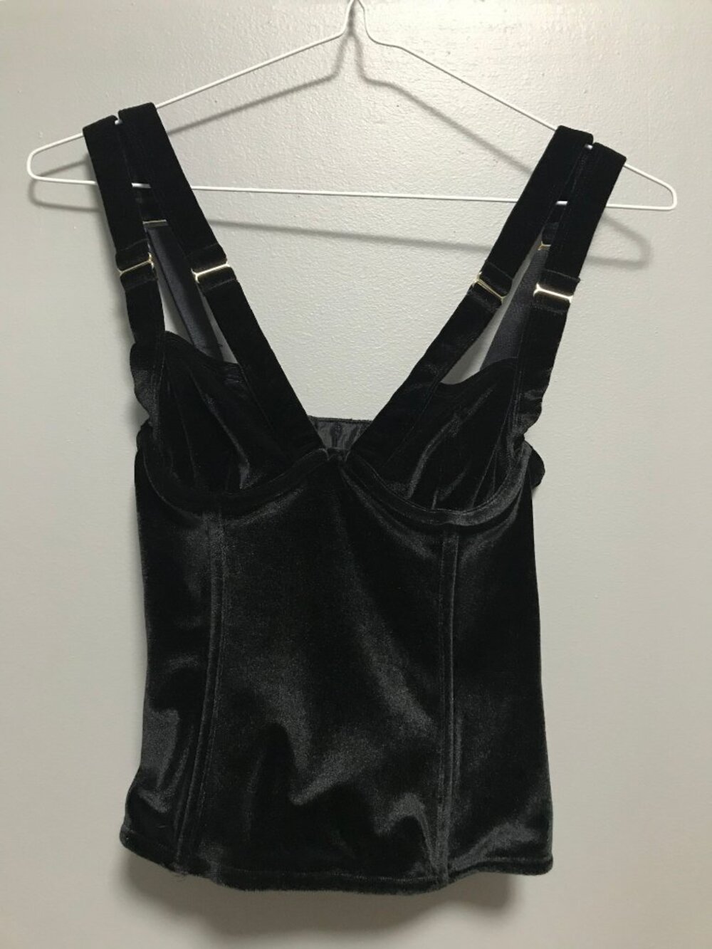 Goth Victorian Corset Bustier lot XS Black Burgundy Velvet Satin Chantelle Senza - Picture 9 of 12